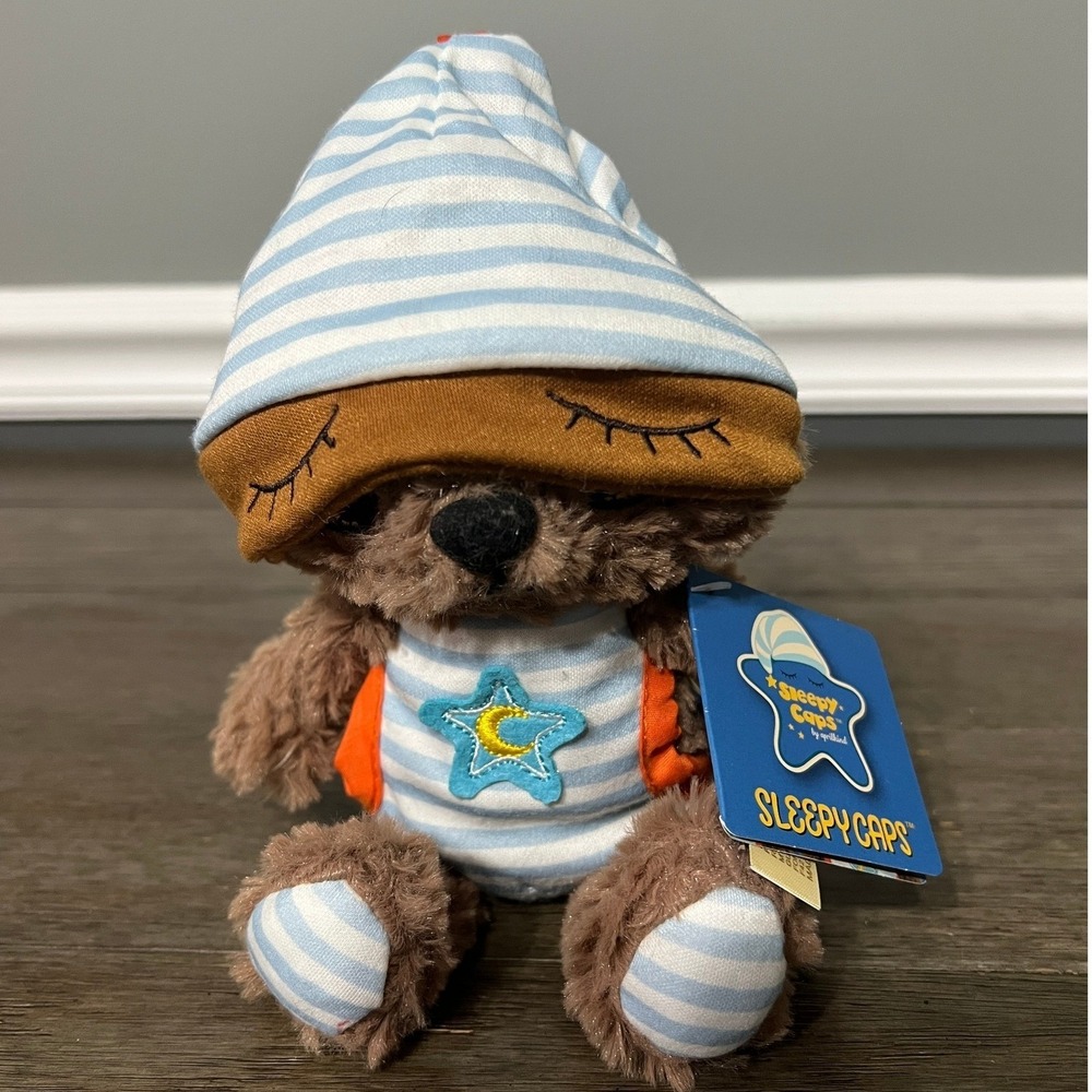 Dan Dee Sleepy Caps Little Cuddly Tommy Bear Plush Stuffed Animal NWT Aprilkind